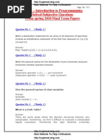 CS201Introduction To Programmming Solved Subjective Questions From Spring 2010 Final Term Papers