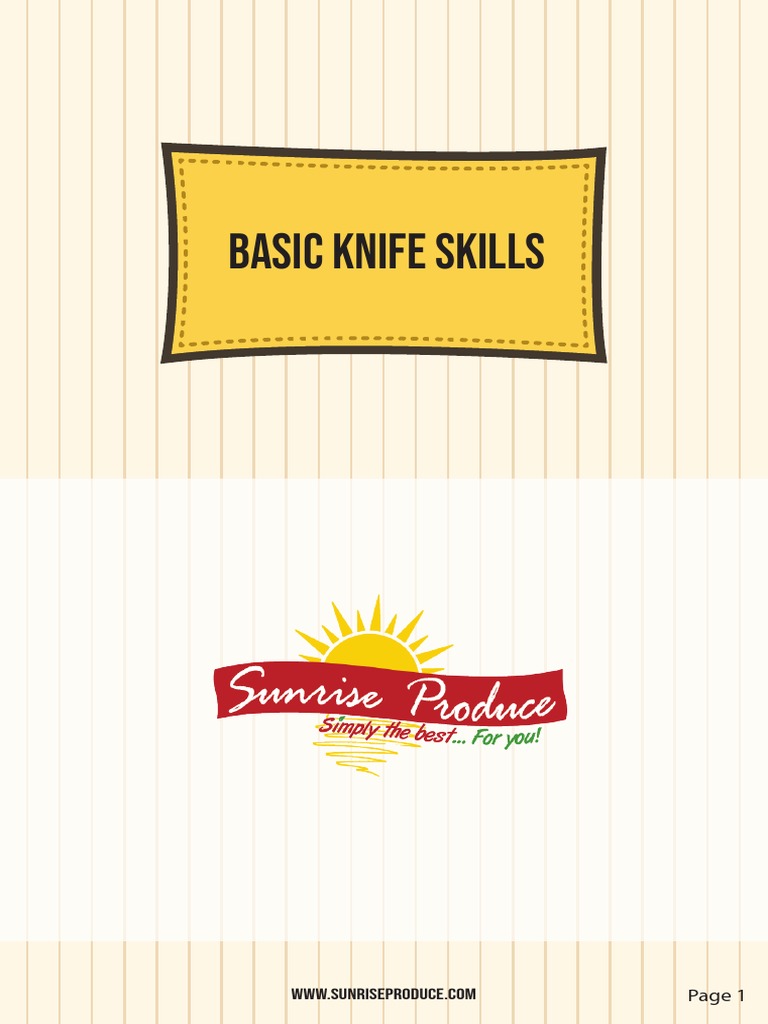 Basic Knife Skills PDF PDF Blade Knife