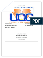 Assignment: Submitted By: Submitted To: IFRAH ANUM: (18081517-020) Dr. Asma Zahoor BS (A.T.S.) 5 Semester