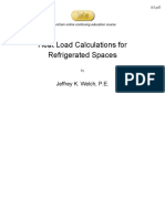 Heat Load Calculations For Refrigerated Spaces: Jeffrey K. Welch, P.E