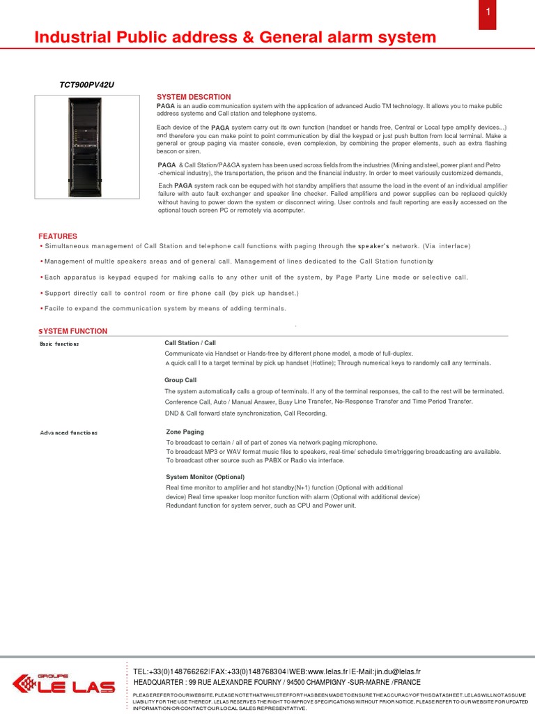 PAGA System Overview and Features | PDF
