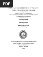 Design and Implementation of The Auto Timer Using Micro Controller