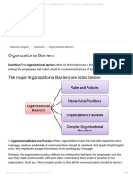 What Are Organizational Barriers - Definition and Meaning - Business Jargons