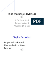 Solid Mechanics EMM331 Fatigue Lecture3
