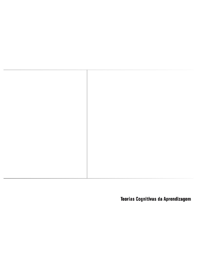 Teorias Cognitivas da Aprendizagem | PDF | Behaviorismo | Aprendizado