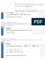 Geometria analítica - Provas Apolo