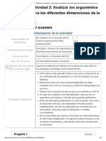 Examen - (APEB1-20%) Actividad 2 - Analizar Los Argumentos y Problemas Sobre Las Diferentes Dimensiones de La Persona