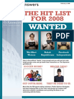 The Hit List FOR 2008: Wanted