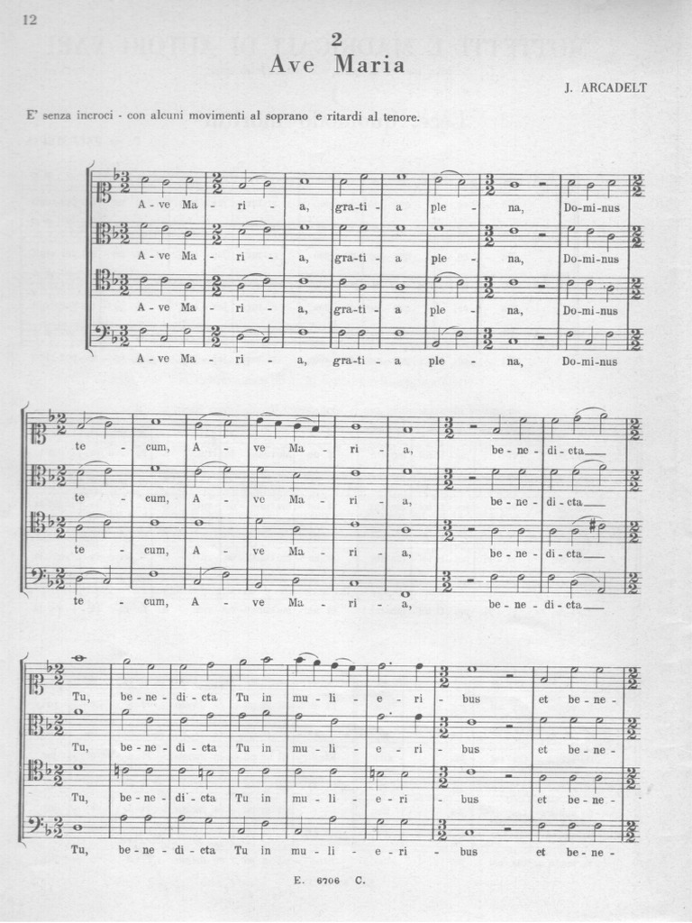 ArcadeltAve Maria PDF
