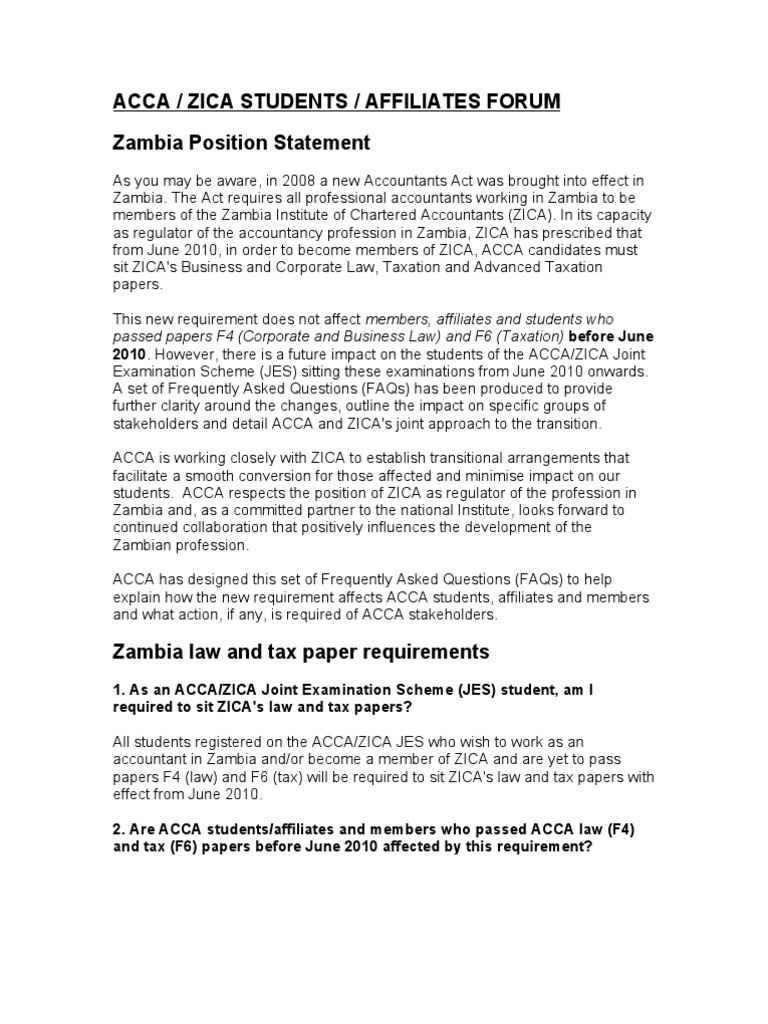 Acca Zica PDF Corporate Law Accounting