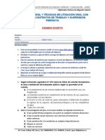 Derecho Laboral Y Técnicas de Litigación Oral Con Mención en Contratos de Trabajo Y Suspensión Perfecta