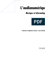 L'audionumérique - 3e Éd. Musique Et Informatique (Audio-Photo-Vidéo) - Curtis Roads