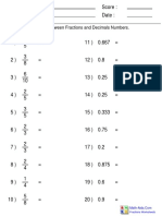 Convert Between Fractions and Decimals Numbers