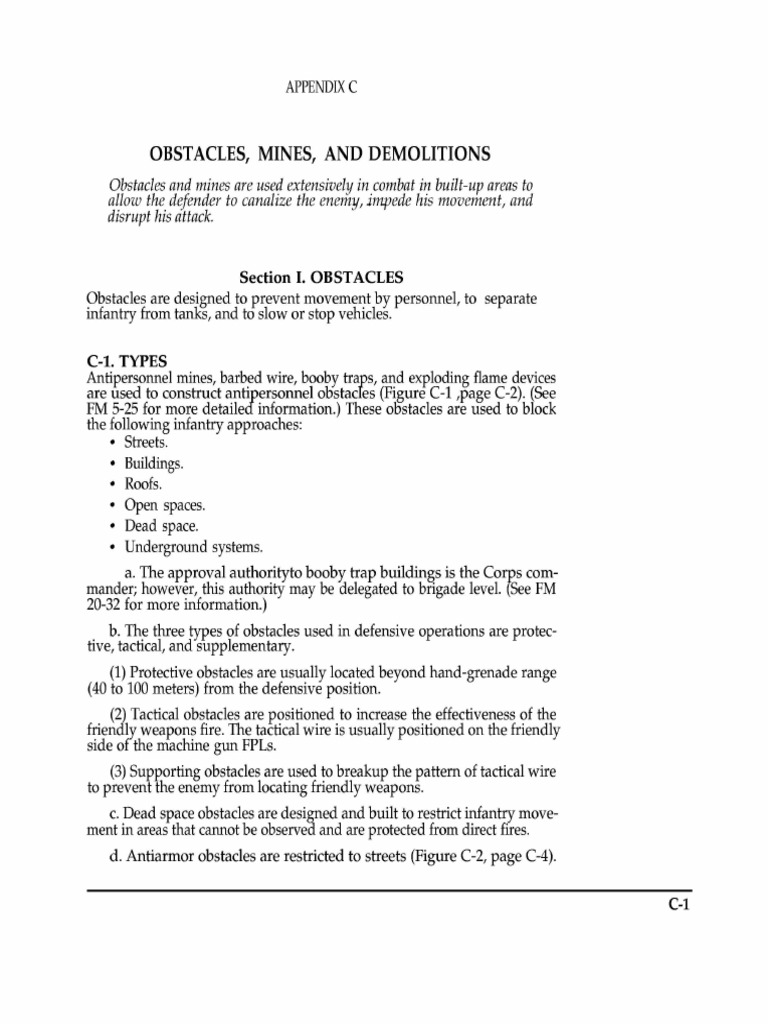 Booby Trap Pdf Land Mine Infantry