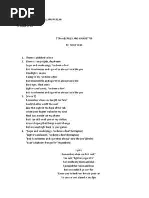 bubblegum lyrics cigarettes meaning Meaning of 