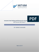 Module. Lessons From Serbia and Kosovo To Israel and Palestine. Case Analysis