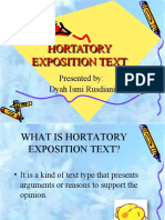 Hortatory Exposition Text Hortatory Exposition Text