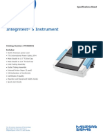 Integritest 5 Instrument: Specifications Sheet