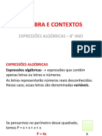 Álgebra e Contextos - 8° Ano - 3° Bimestre