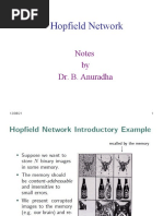 Hopfield Network: Notes by Dr. B. Anuradha