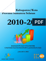 Proyeksi Penduduk Kabupaten Kota Provinsi Sumatera Selatan 2010 2020