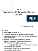 MIS Management Information System Chapter-I: Prof. Vaishali Kadu