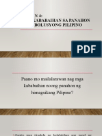 Aralin 4 Mga Kababaihan Sa Panahon NG Rebolusyong Pilipino