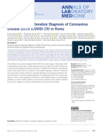 Guidelines For Laboratory Diagnosis of Coronavirus in Korea