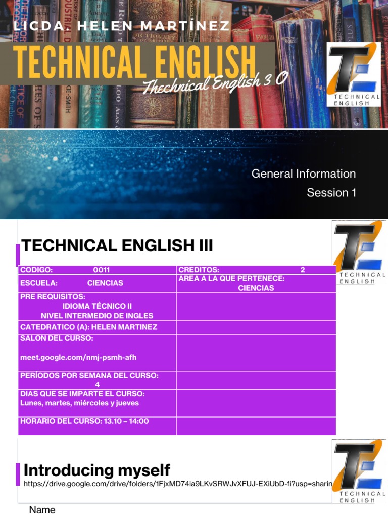 Technical English 3 - Session1 - General Information | PDF ...
