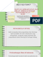 Nilai Kesatuan, Kerakyatan, Dan Keadilan Sebagai Dasar Pengembangan Ilmu