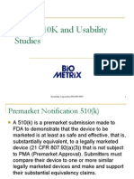 Biometrix - FDA-510K and Usability Studies