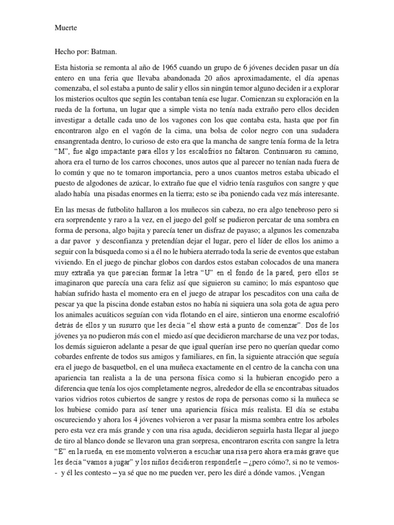CUENTO - Sobre Batman | PDF