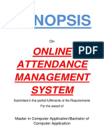 124-Online Attendance System -Synopsis