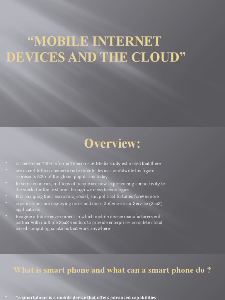 Mobile Devices and The Cloud Download Free PDF Smartphone