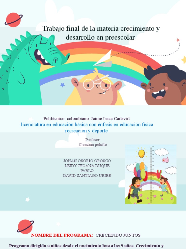 Trabajo Final Crecimiento y Desarrollo PDF Parto Infantes