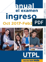 Manual para El Examen Ingreso Octubre 2017 - Febrero 2018