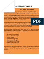 1) MASTER Marketing Budget Template