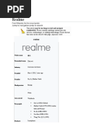 Detils of Realme Cost Calculation