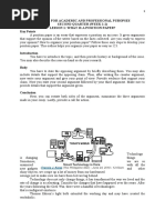 ENGLISH FOR ACADEMIC AND PROFESSIONAL PURPOSES Position Paper