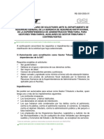 Anexo de Formulario de Solicitudes 2019