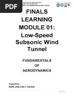 Finals Learning Low-Speed Subsonic Wind Tunnel: Fundamentals OF Aerodynamics