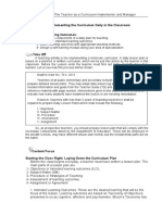 Lesson 2: Implementing The Curriculum Daily in The Classroom