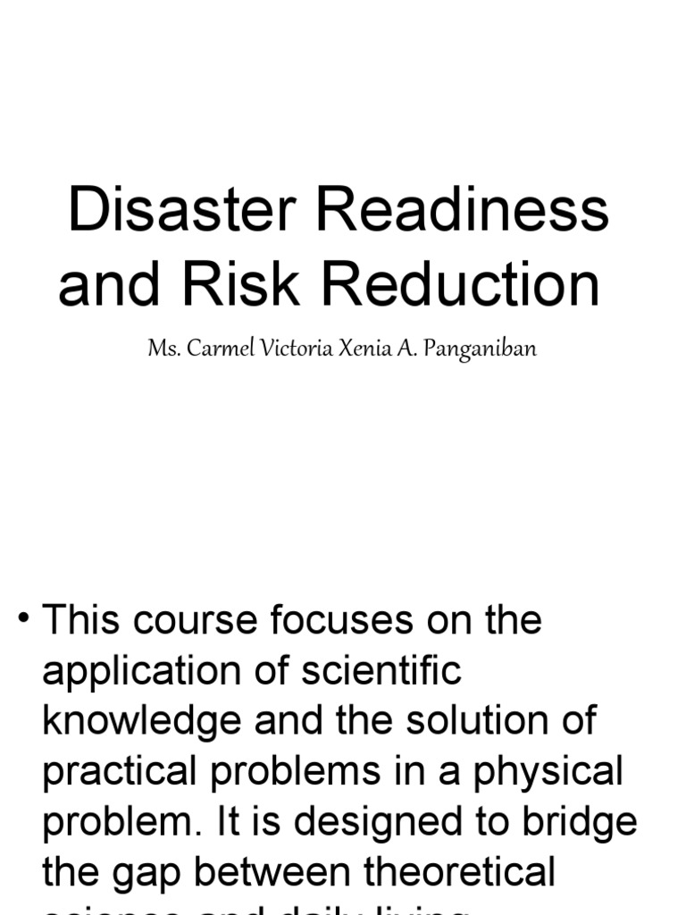 Disaster Risk Reduction Course Guide | PDF | Hazards | Disaster Risk ...