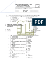 PAS Al Quran Hadis Kls 3 MI Soal Dan Kunci Jawaban