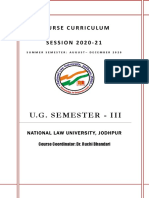 Course Curriculum: Jurisprudence I