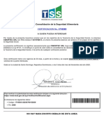 Certificación BALANCE AL DIA TSS Cimortec