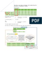 Steps to determine the free area from catalogue with neglecting the thickness of diffuser