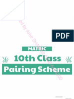 2021 10th Class Pairing Scheme