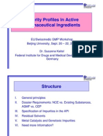 Impurity Profiles in APIs
