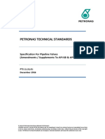 Petronas Technical Standards: Specification For Pipeline Valves (Amendments / Supplements To API 6D & API 6DSS)